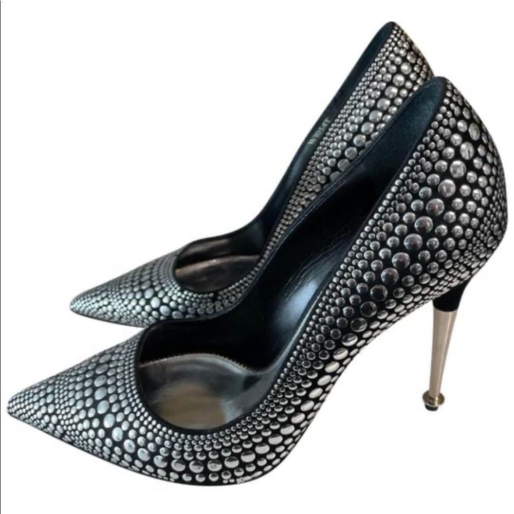 Tom Ford Studded Suede Pointy-Toe Pump